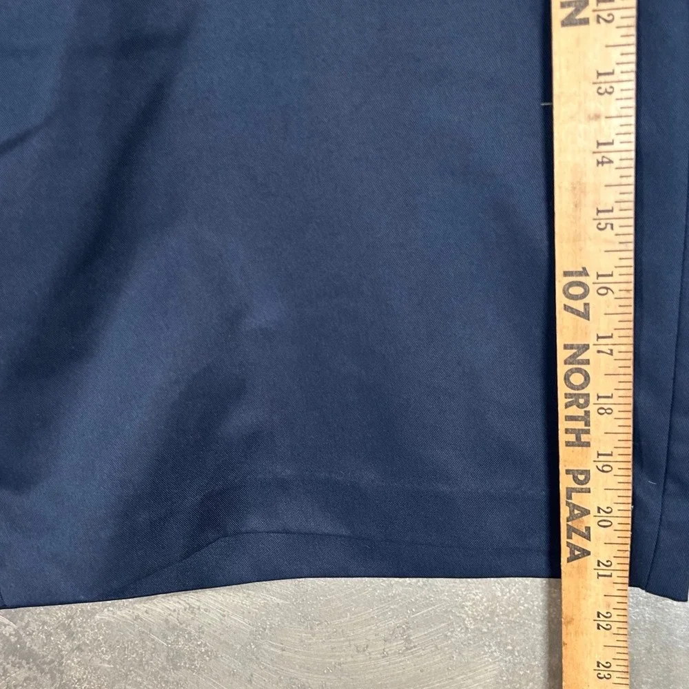 IZOD Mens Golf Shorts Navy Blue Flat Front Performance Size 36 Polyester